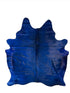 Cobalt Blue 6.7x7.5 Medium Cowhide Rug | Banana Manor Rug Factory Outlet