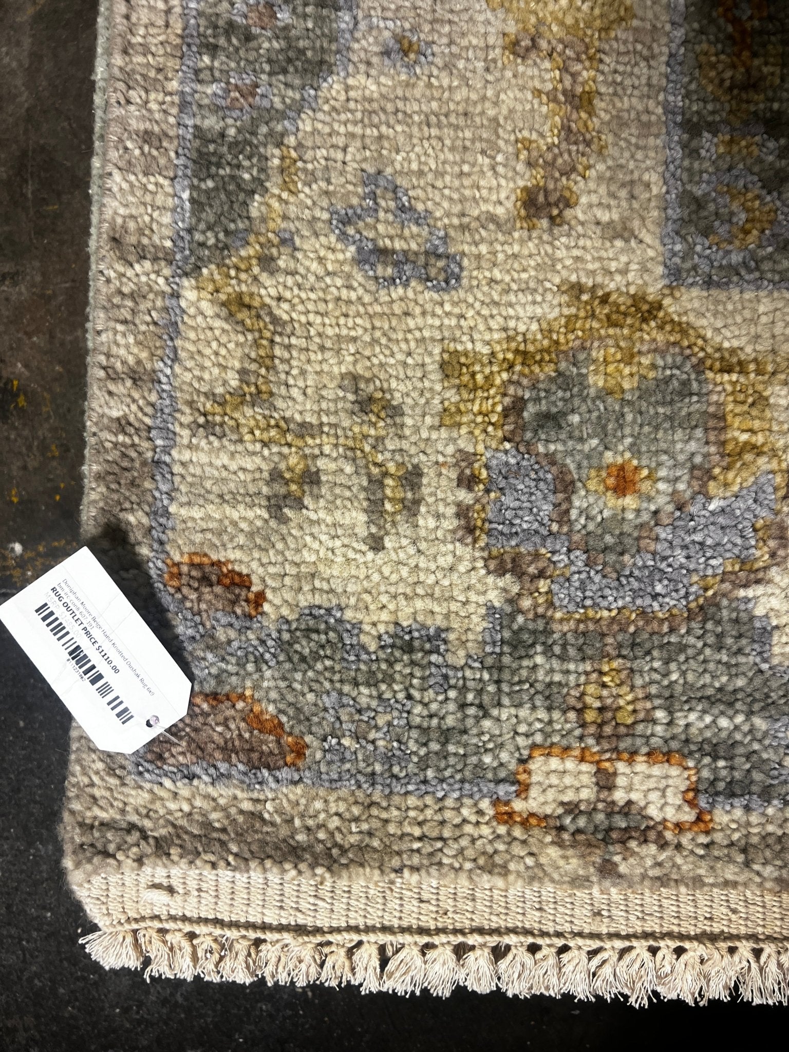 Doniphan Moore 6x9 Beige Hand-Knotted Oushak Rug | Banana Manor Rug Factory Outlet