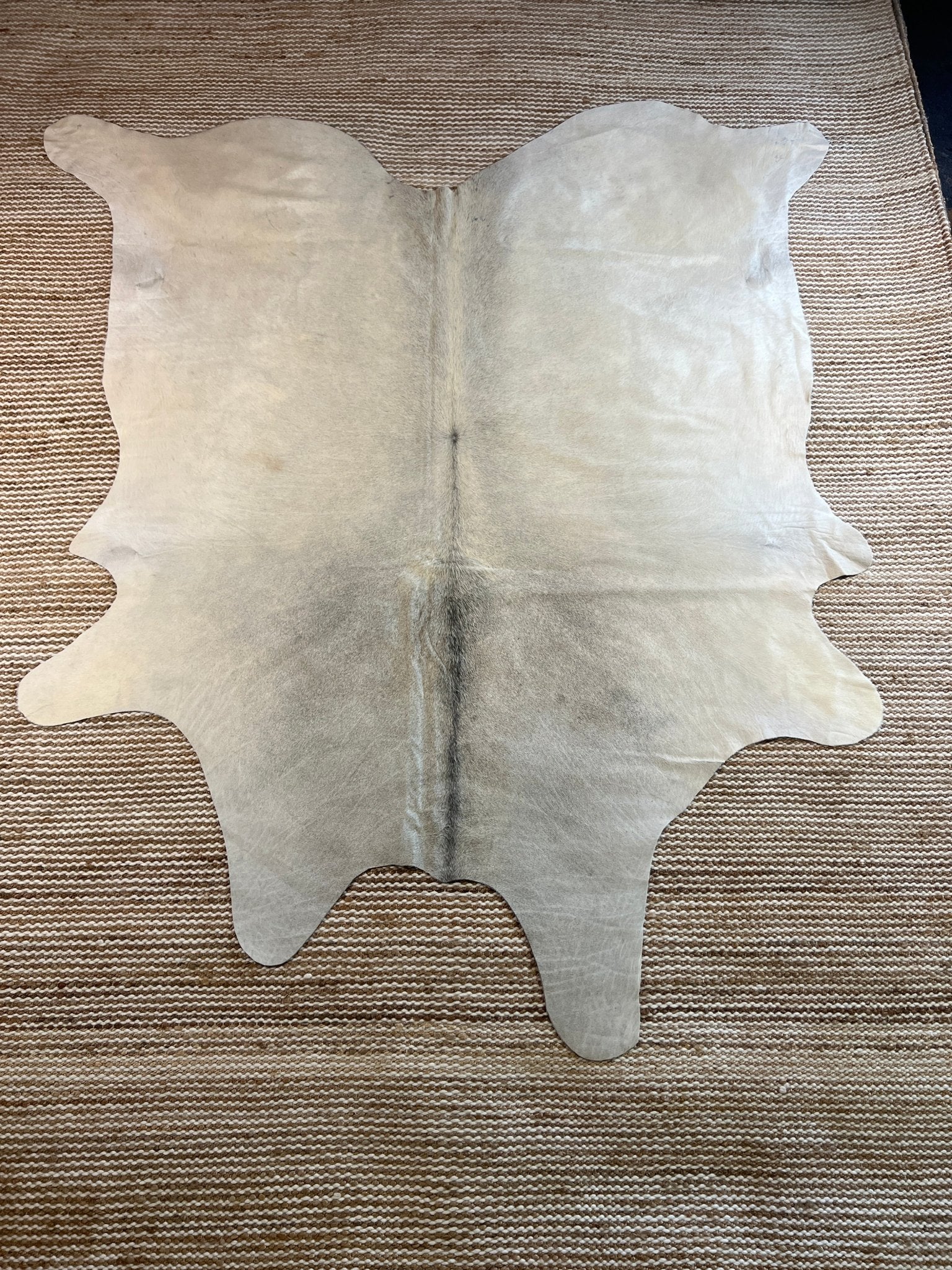 Grey 6.9x7.9 Large Cowhide Rug | Banana Manor Rug Factory Outlet