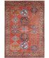 Evie Michaels 6.10x10.1 Rust and Gold Hand-Knotted Humna Rug