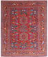 Rita Wilson 6.10x10.1 Red and Gold Hand-Knotted Humna Rug