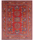 Marnie Michaels 9x12 Red and Blue Hand-Knotted Humna Rug