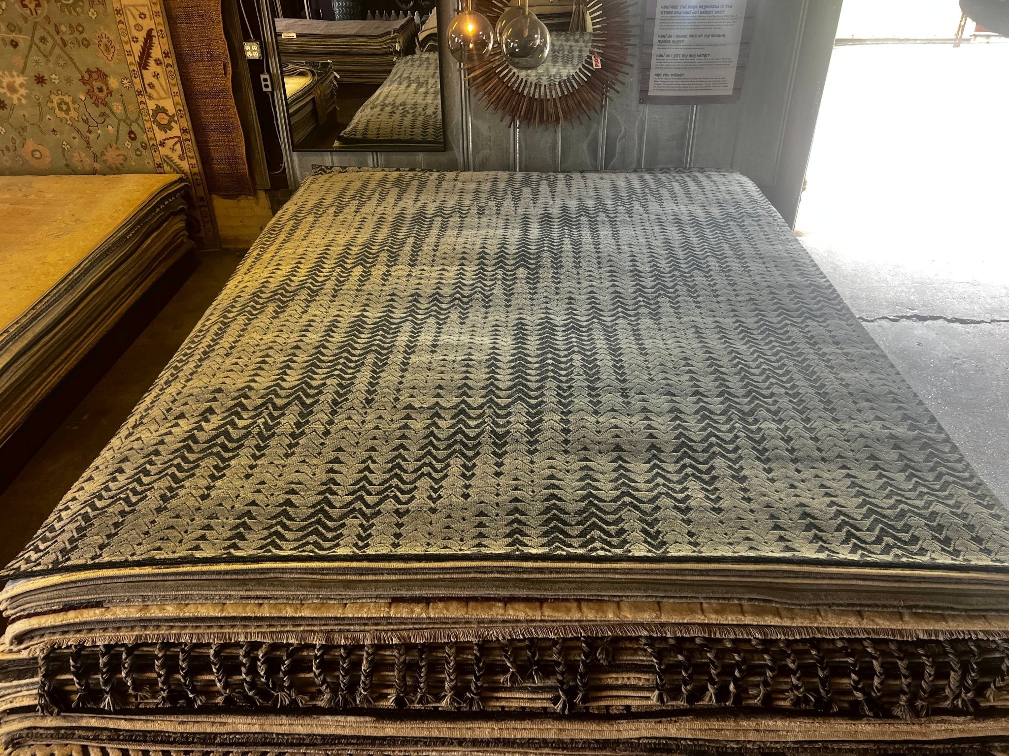 Heinz 9x12 Hand-Knotted Dark Grey & Grey Modern | Banana Manor Rug Factory Outlet