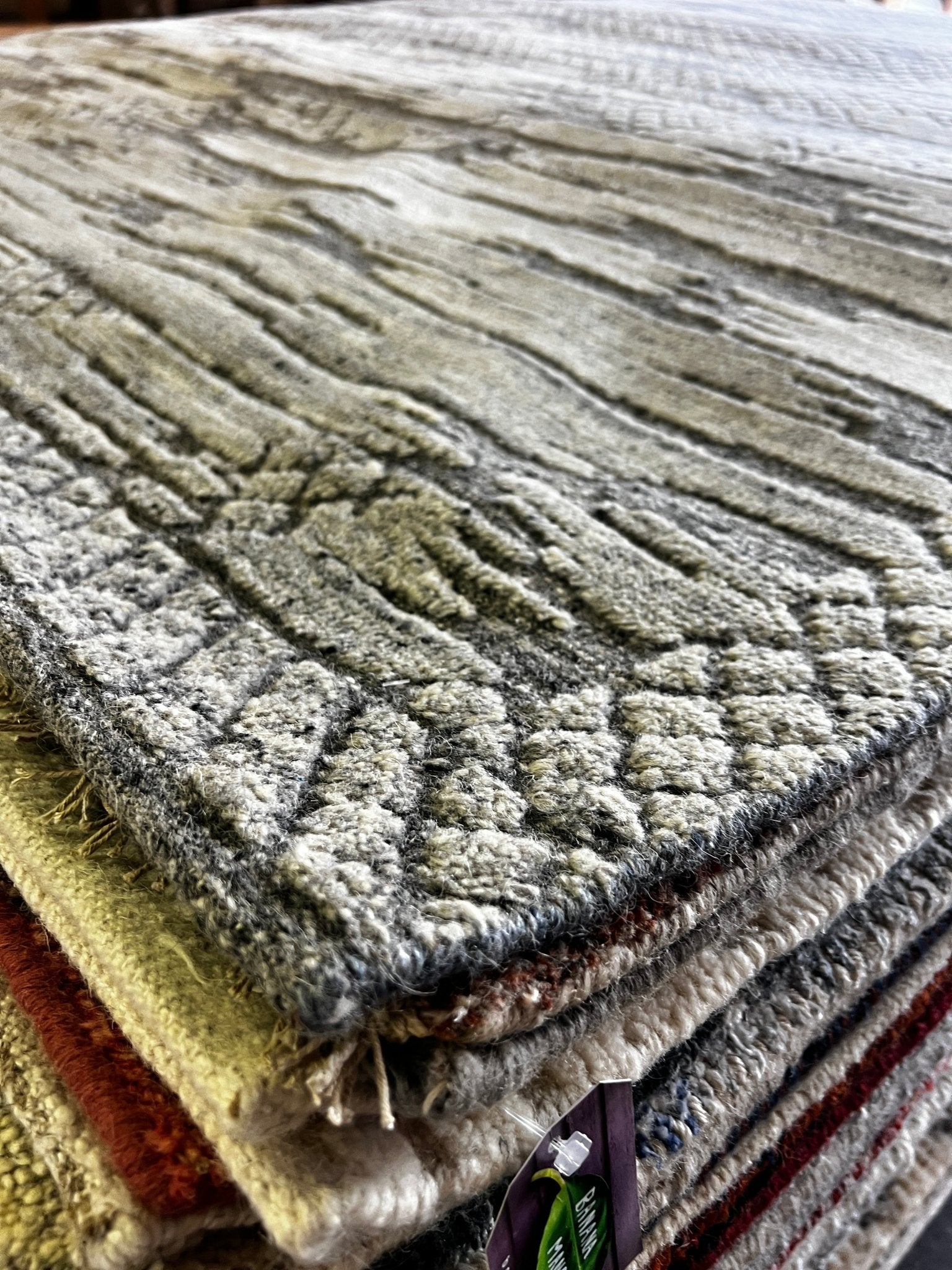 Henry 8x10 Hand-Knotted Grey High-Low | Banana Manor Rug Factory Outlet