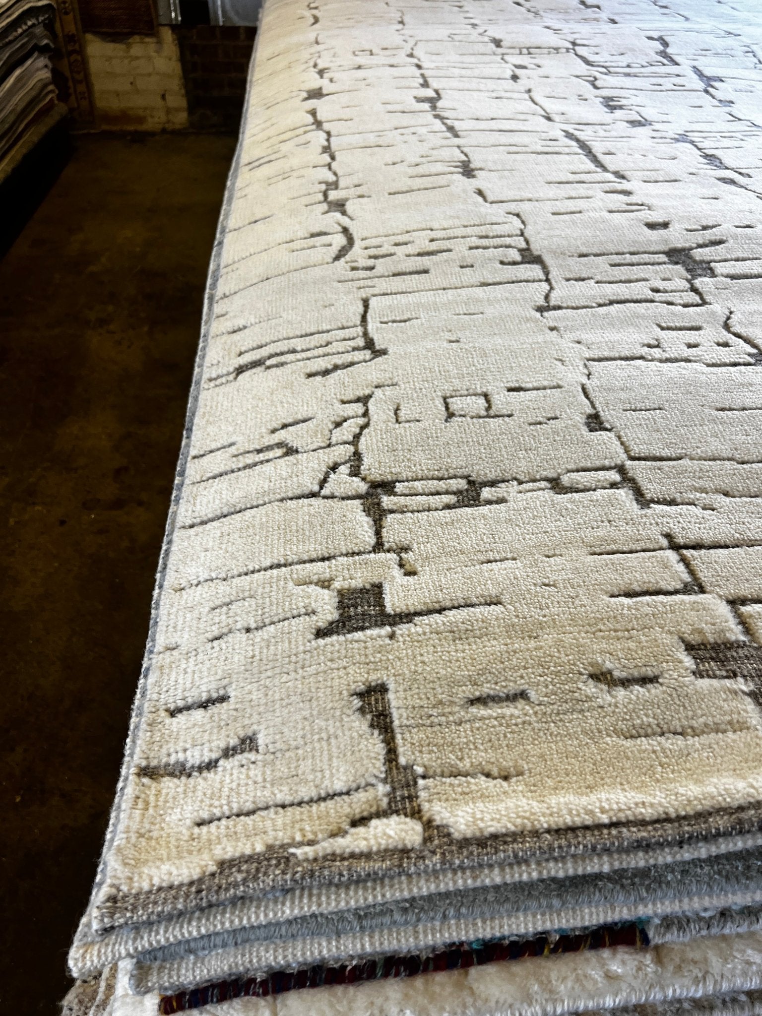 Holden 9x12 Hand-Knotted Ivory & Grey Modern | Banana Manor Rug Factory Outlet