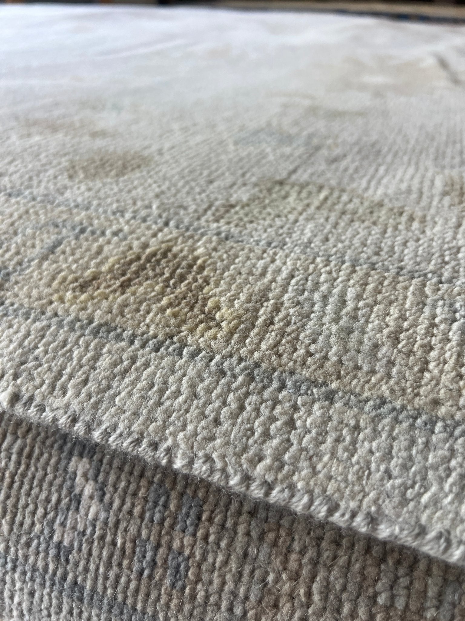 Jess 9.0x12.0 Hand-Knotted Cream and Silver Oushak | Banana Manor Rug Factory Outlet