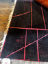 John Denver 6.6x9.6 Black and Red Jacquard Rug | Banana Manor Rug Factory Outlet
