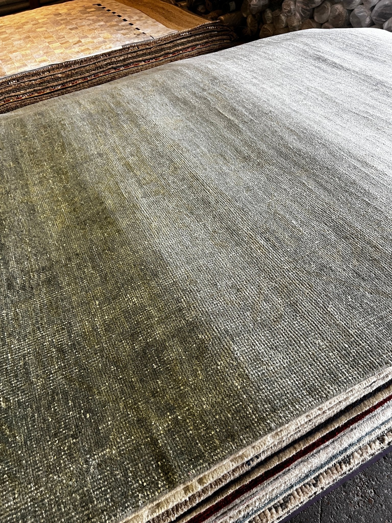 Lanita 9x12 Grey Hand-Knotted Oushak Rug | Banana Manor Rug Factory Outlet