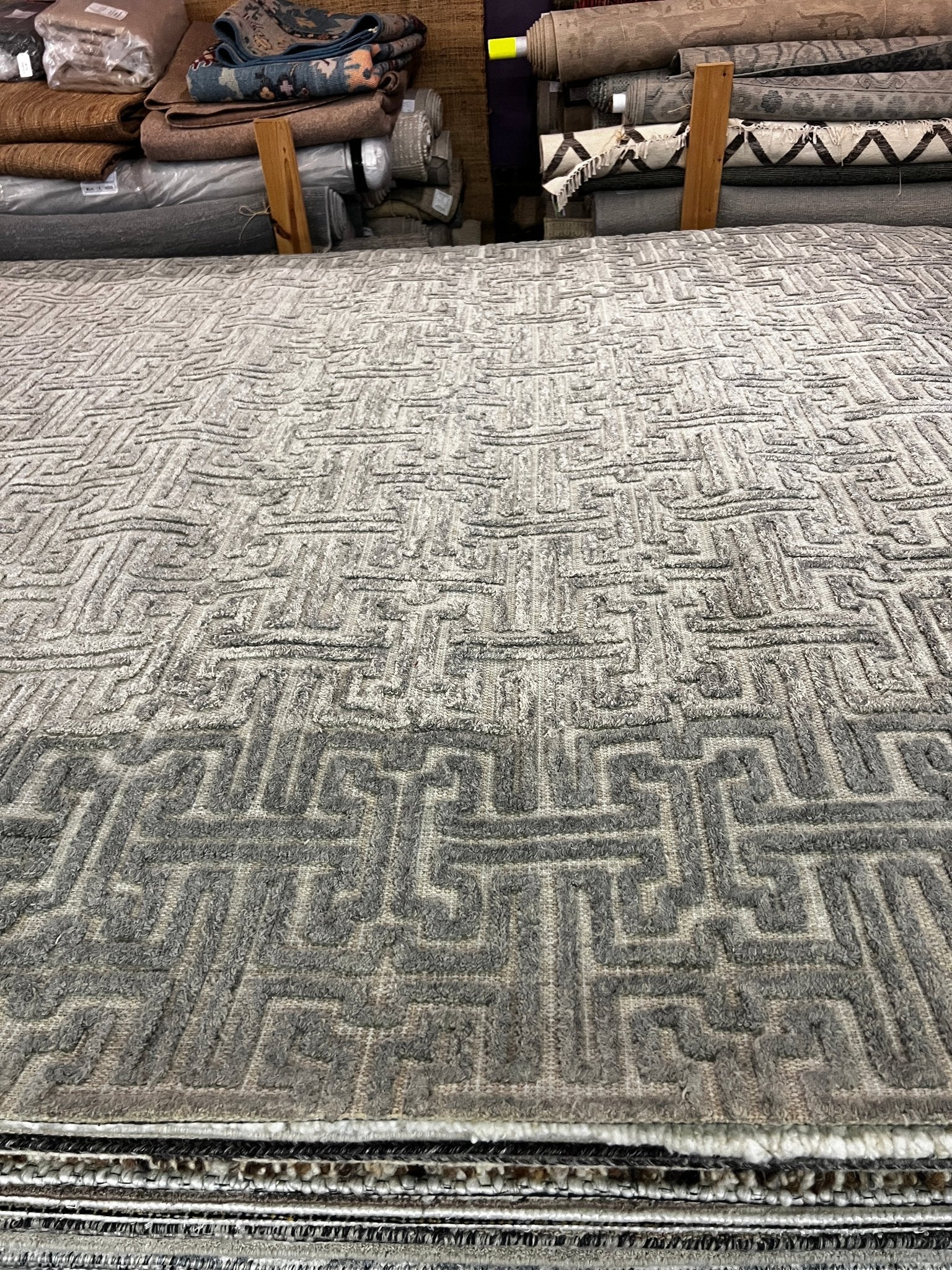 Marcy Hand-Tufted Light Green Jacquard (Multiple Sizes) | Banana Manor Rug Factory Outlet