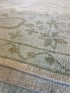 Marta 9.11x14.4 Hand-Knotted Cream and Silver Oushak | Banana Manor Rug Factory Outlet