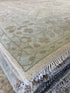 Marta 9.11x14.4 Hand-Knotted Cream and Silver Oushak | Banana Manor Rug Factory Outlet