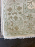 Marta 9.11x14.4 Hand-Knotted Cream and Silver Oushak | Banana Manor Rug Factory Outlet