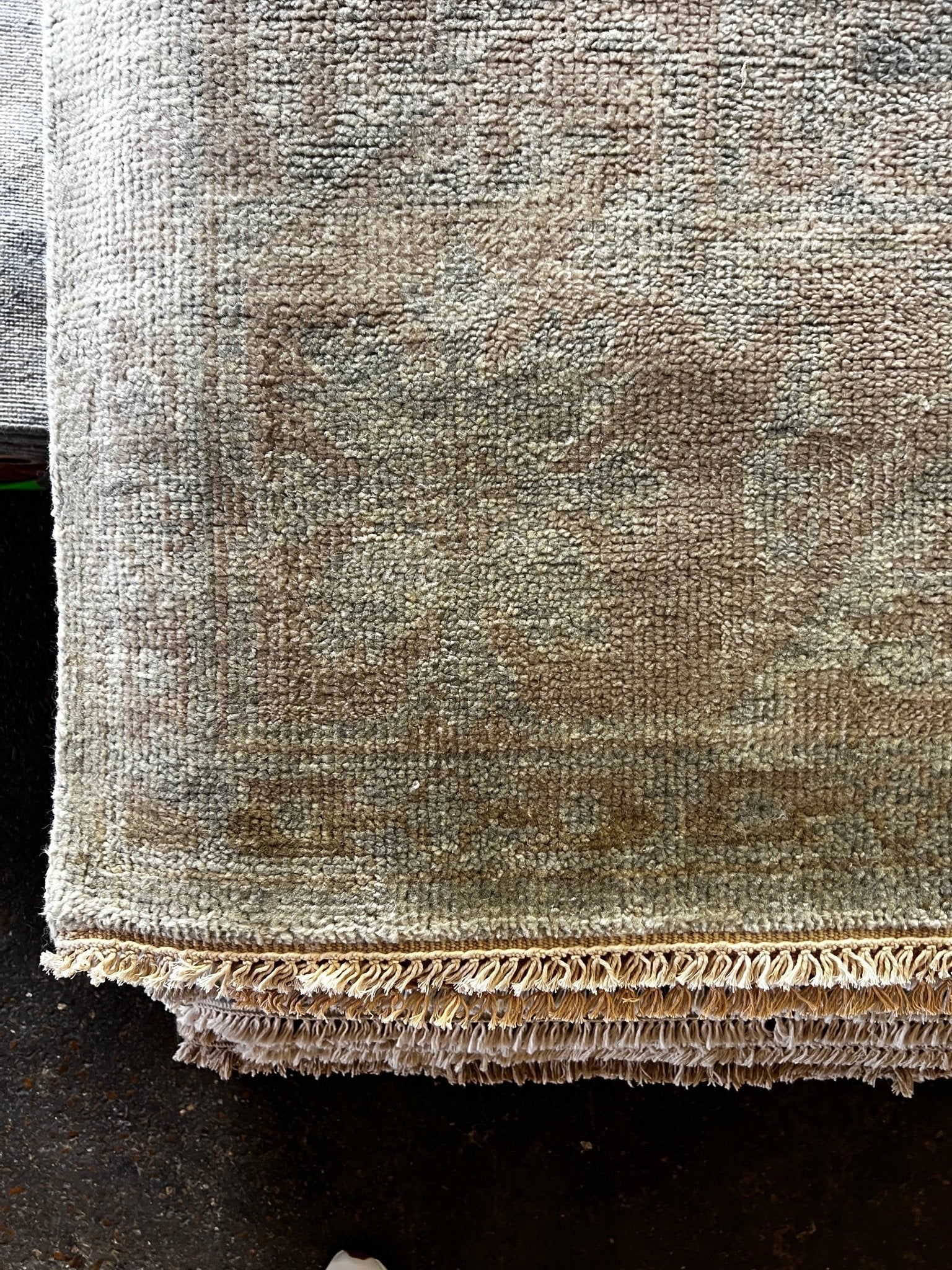 Mary Beth 9x12 Hand-Knotted Tan & Grey Oushak | Banana Manor Rug Factory Outlet