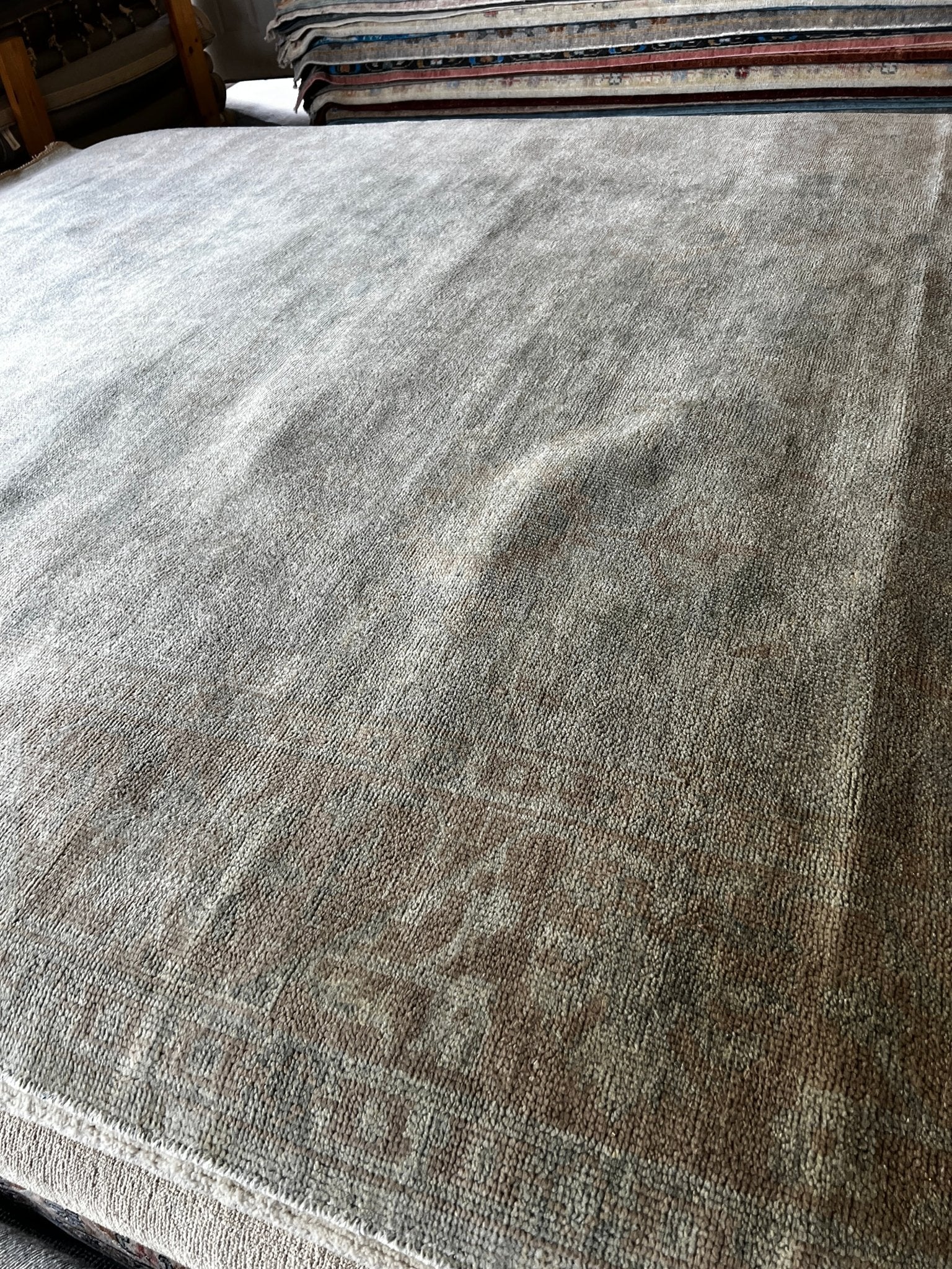 Mary Beth 9x12 Hand-Knotted Tan & Grey Oushak | Banana Manor Rug Factory Outlet