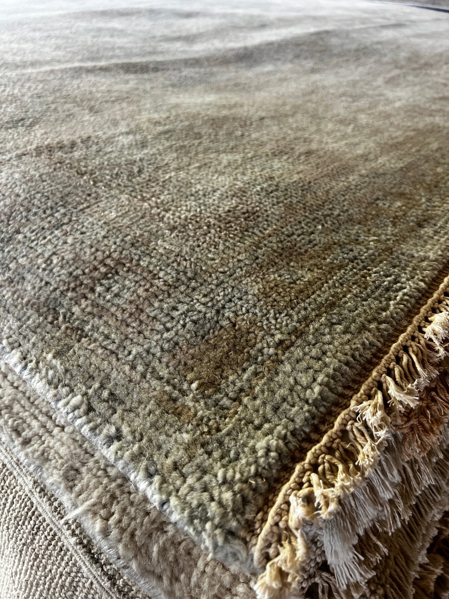 Mary Beth 9x12 Hand-Knotted Tan & Grey Oushak | Banana Manor Rug Factory Outlet