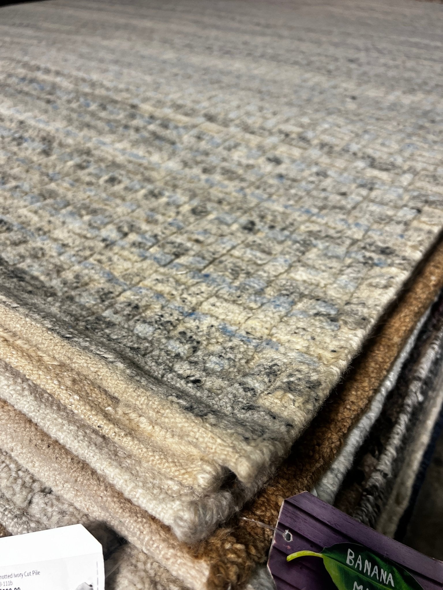 Morgan Therriot 6x9 Hand-Knotted Grey & Ivory Cut Pile | Banana Manor Rug Factory Outlet