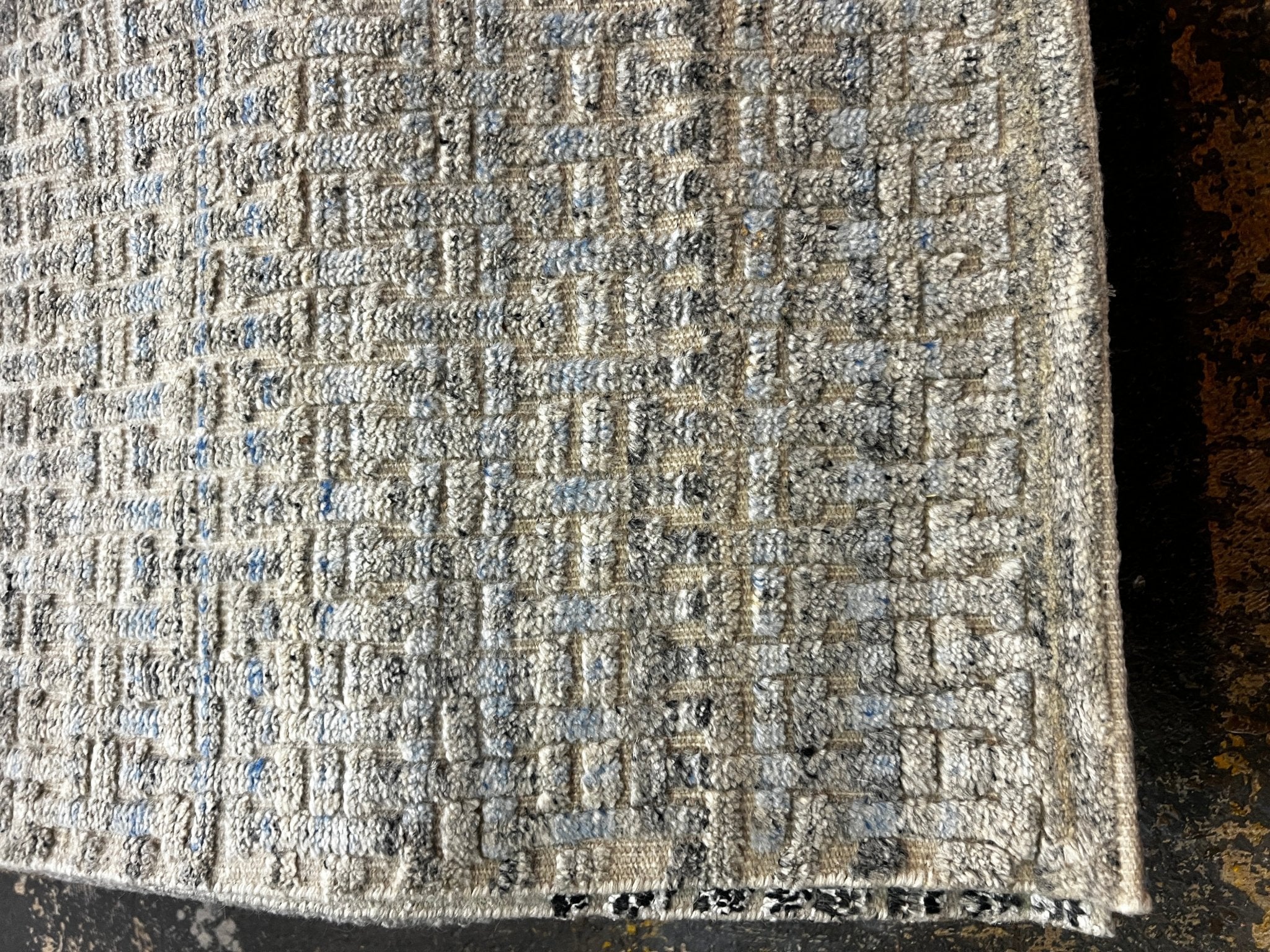 Morgan Therriot 6x9 Hand-Knotted Grey & Ivory Cut Pile | Banana Manor Rug Factory Outlet