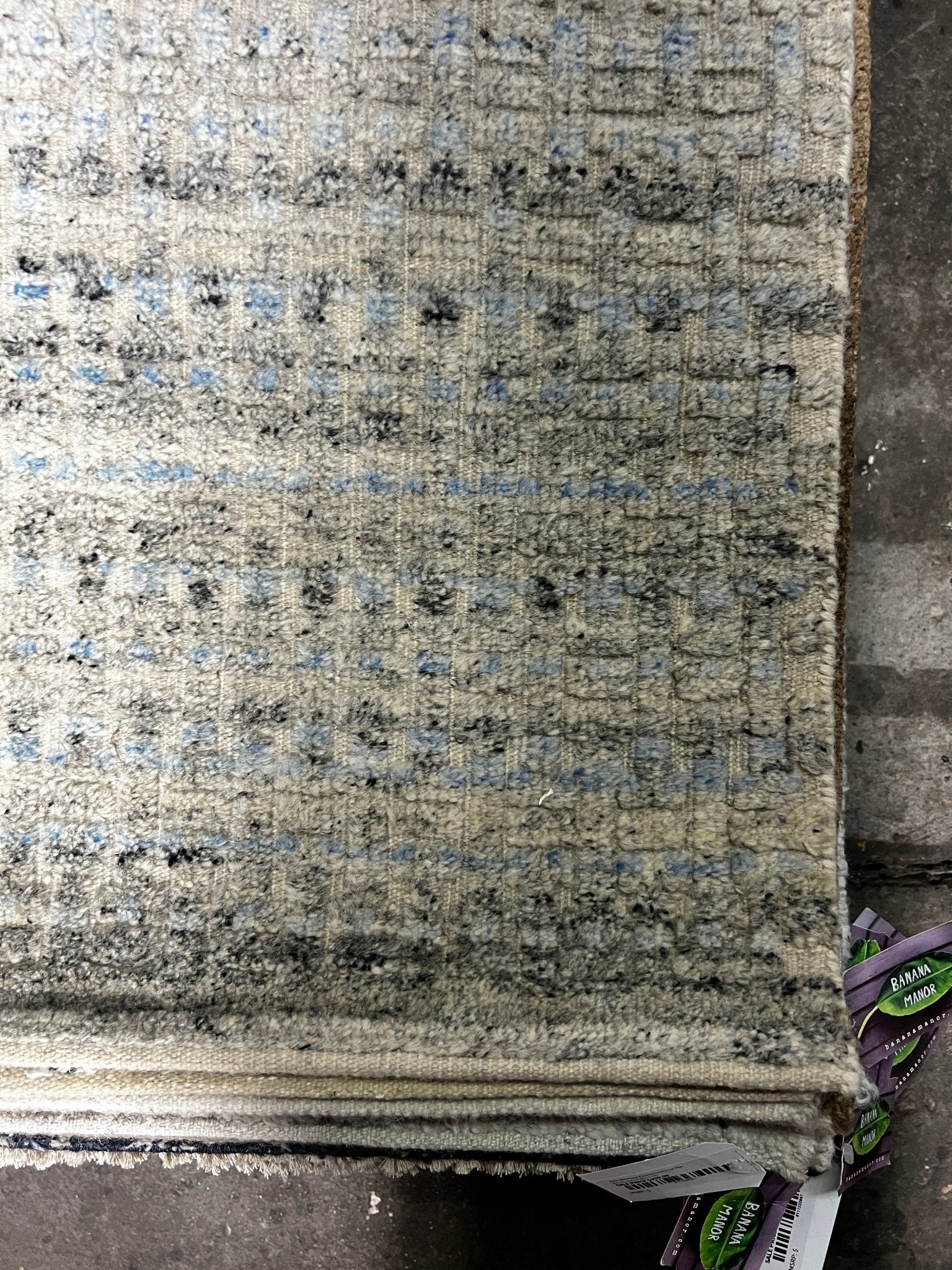 Morgan Therriot 6x9 Hand-Knotted Grey & Ivory Cut Pile | Banana Manor Rug Factory Outlet