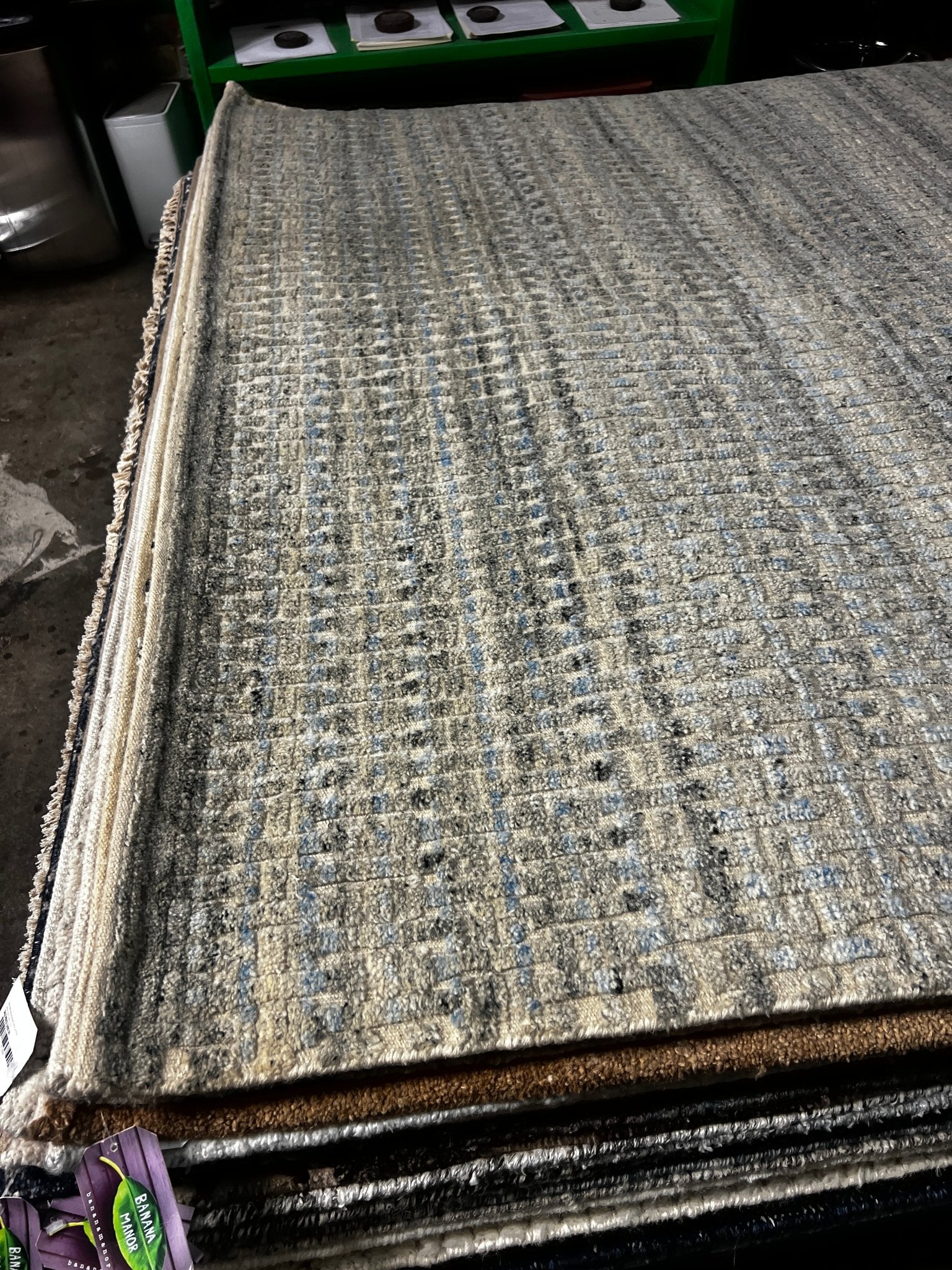 Morgan Therriot 6x9 Hand-Knotted Grey & Ivory Cut Pile | Banana Manor Rug Factory Outlet