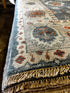 Mysterious Madame 9x12 Grey and Blue Hand-Knotted Oushak Rug | Banana Manor Rug Factory Outlet