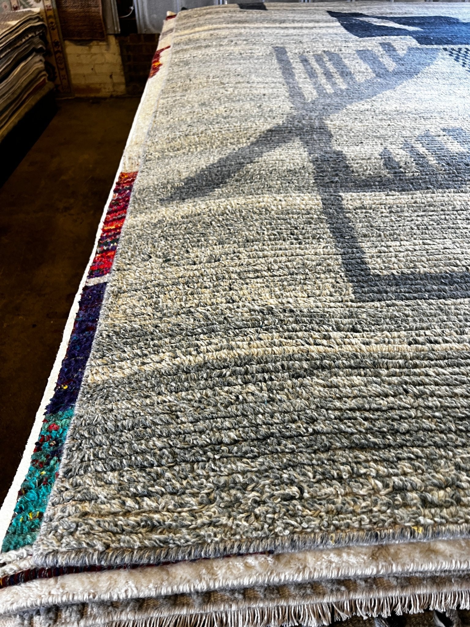 Nick Fallon 8.9x12 Hand-Knotted Grey Modern | Banana Manor Rug Factory Outlet