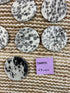 Round Coasters 4.5x4.5 Cowhide | Banana Manor Rug Factory Outlet