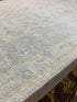 Sally 4.0x6.3 Hand-Knotted Cream and Blue Oushak | Banana Manor Rug Factory Outlet