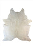 Solid Pure White 7x7.6 Large Cowhide Rug | Banana Manor Rug Factory Outlet