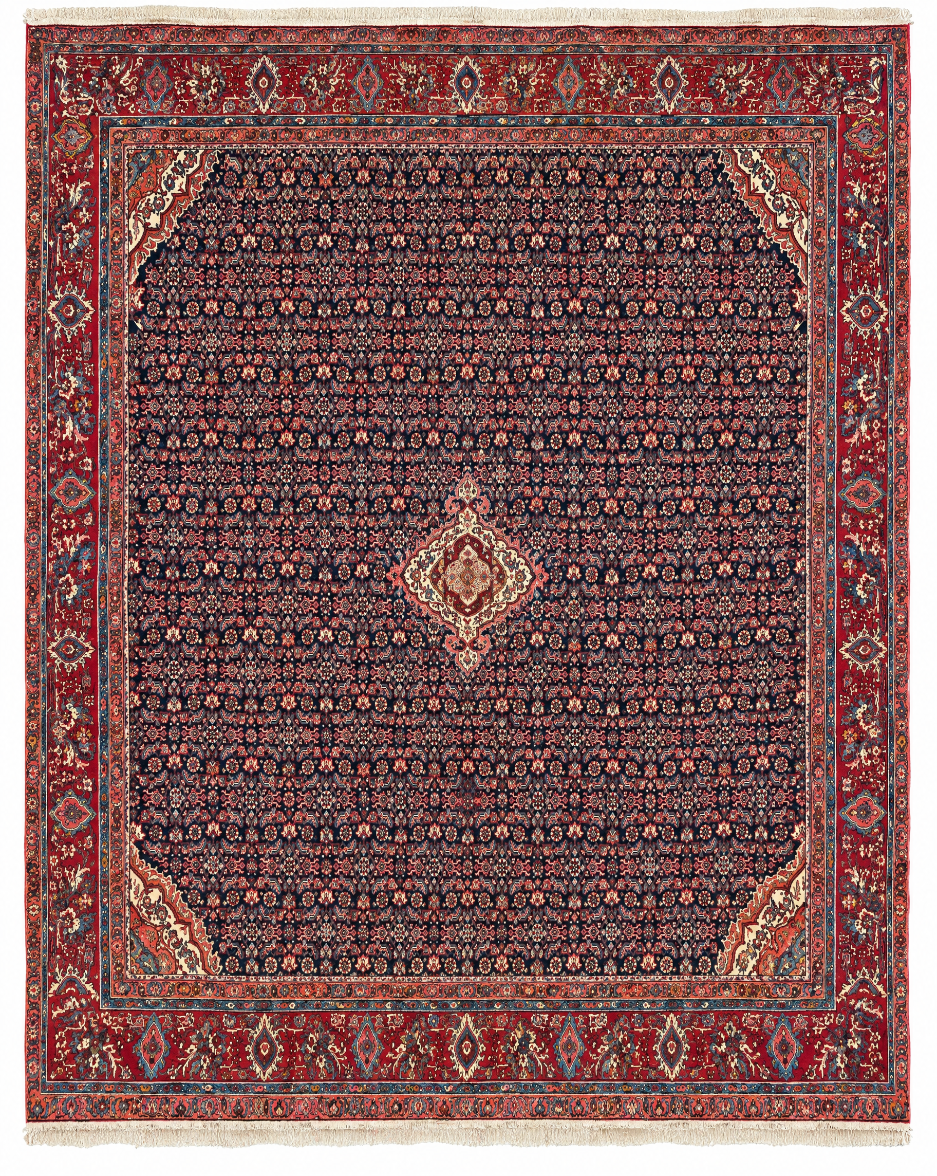 Monica Staggs 10x12.4 Red Afghani Bijar Rug — created with Imersian