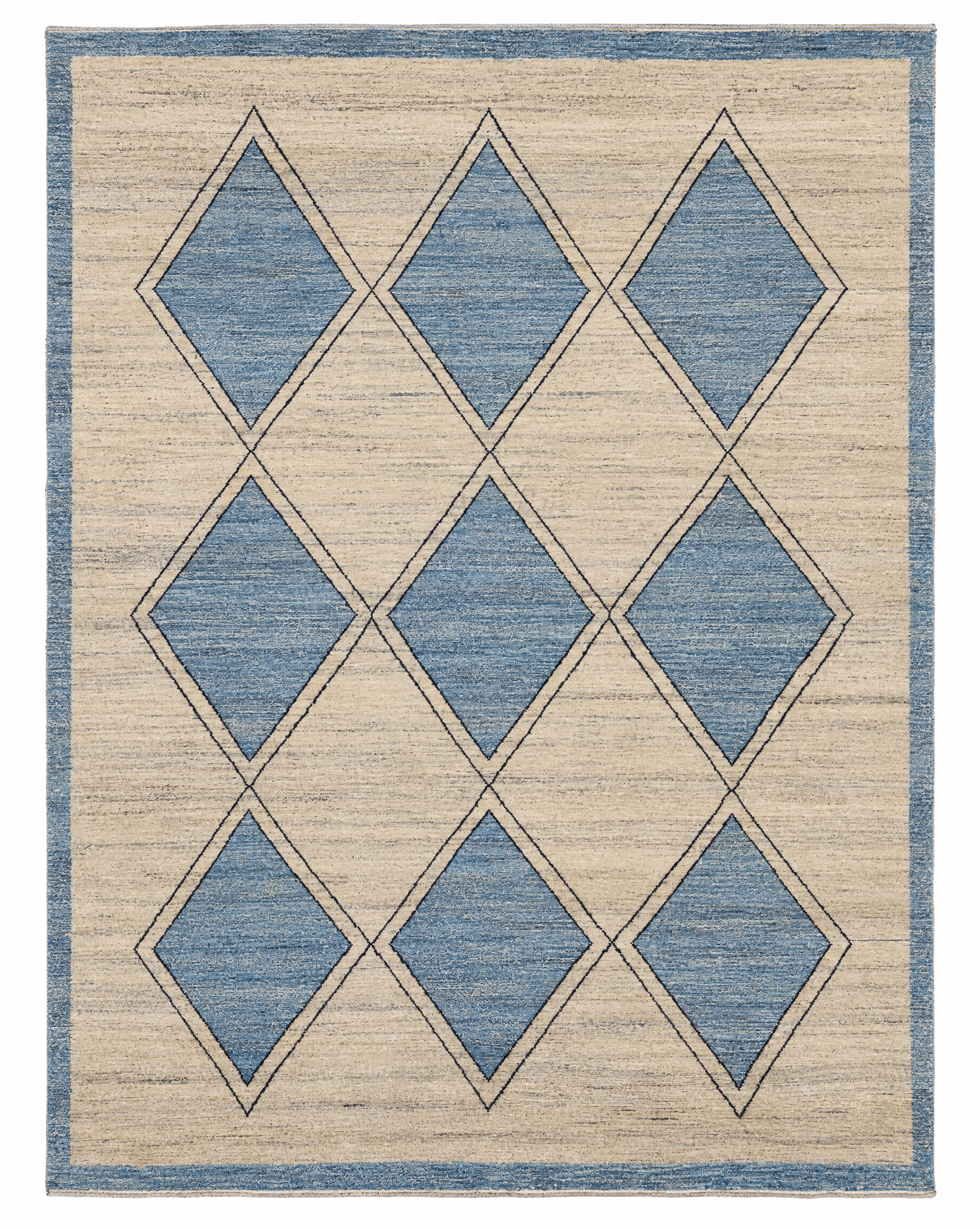 Warlock 8.3x10 Hand-Knotted Beige & Blue Modern — created with Imersian
