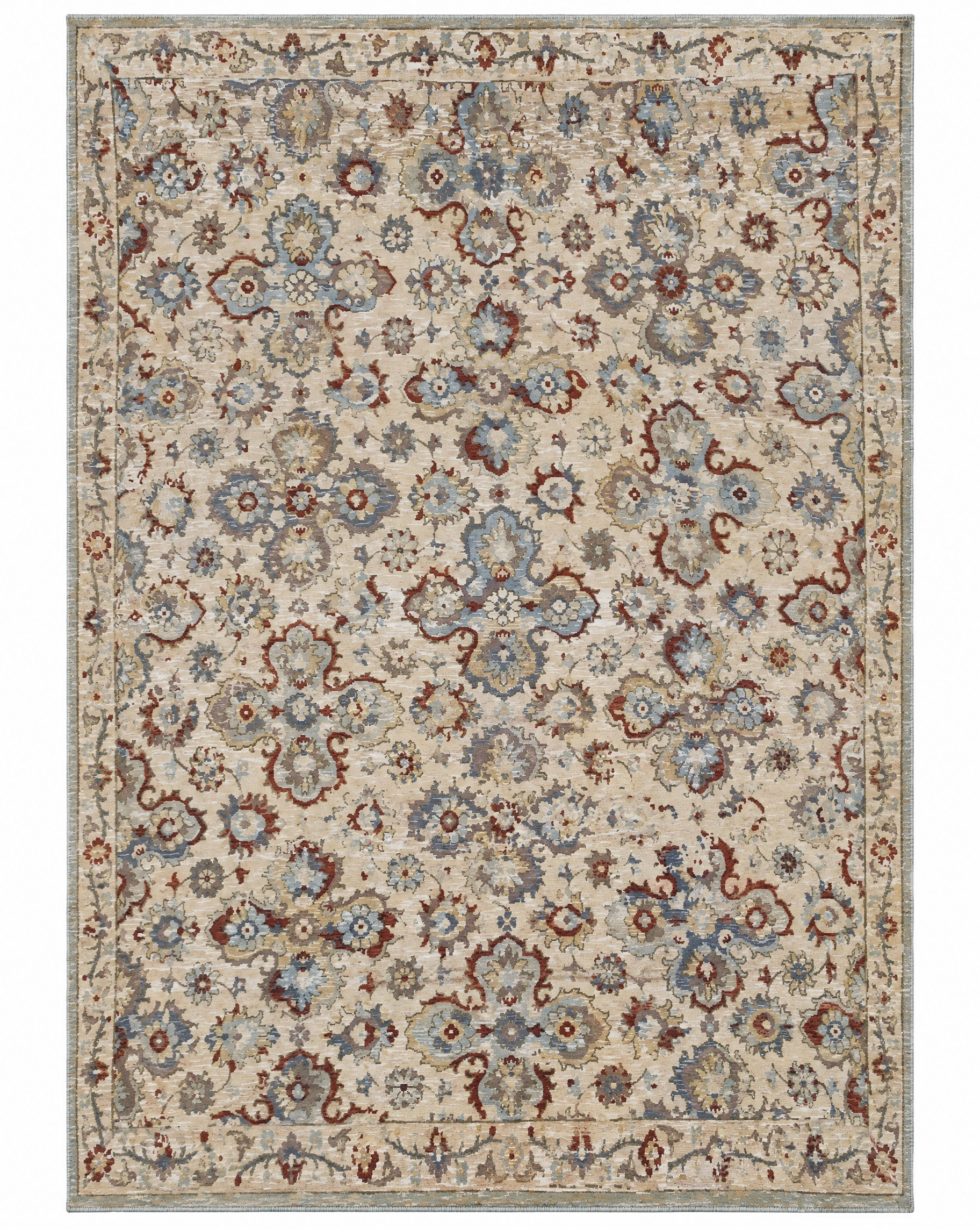 Marceline Hugot 8x10 Beige Hand-Knotted Oushak Rug — created with Imersian