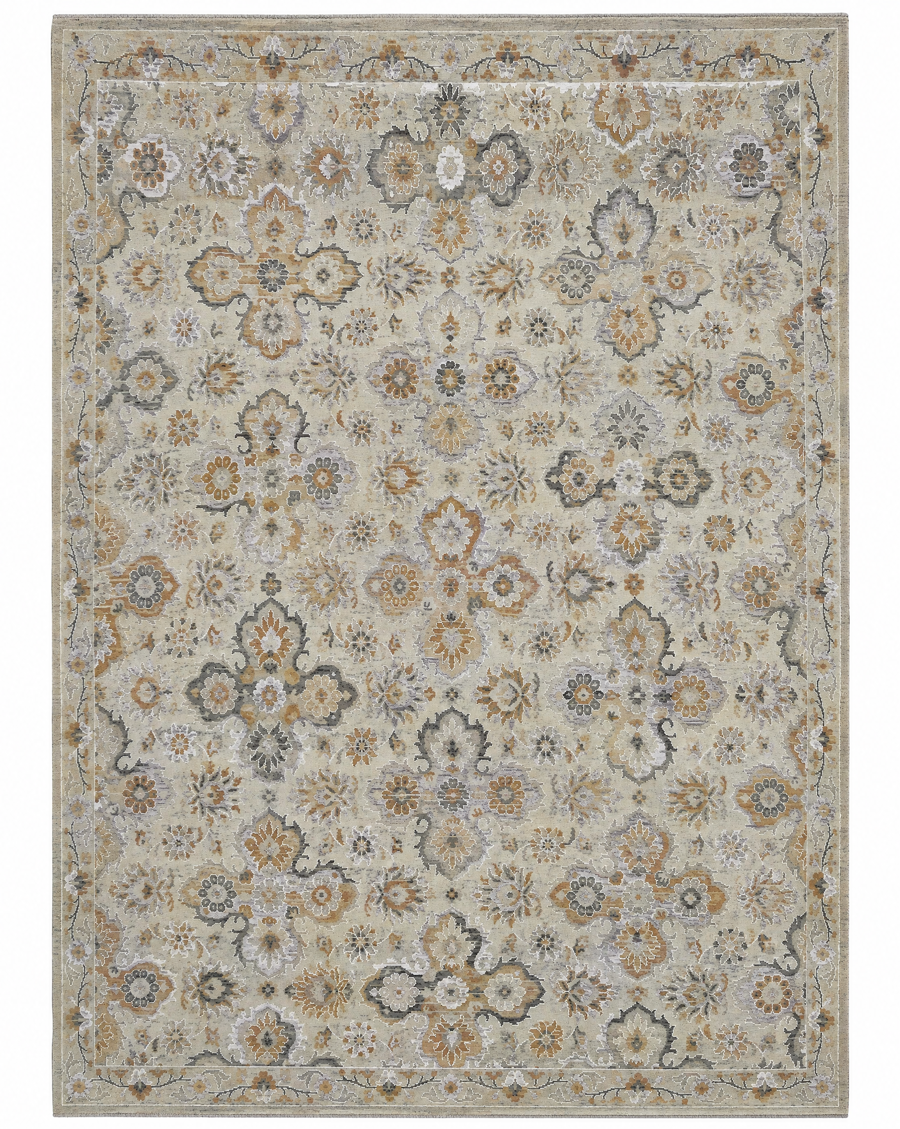 Matthew Jeffers 8x10 Grey Hand-Knotted Modern Style Rug — created with Imersian