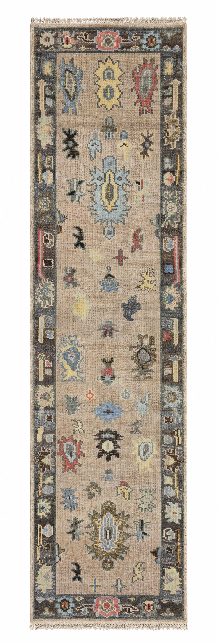 Dana Lockhart 2.6x12.3 Multi Color Hand-Knotted Oushak Runner — created with Imersian