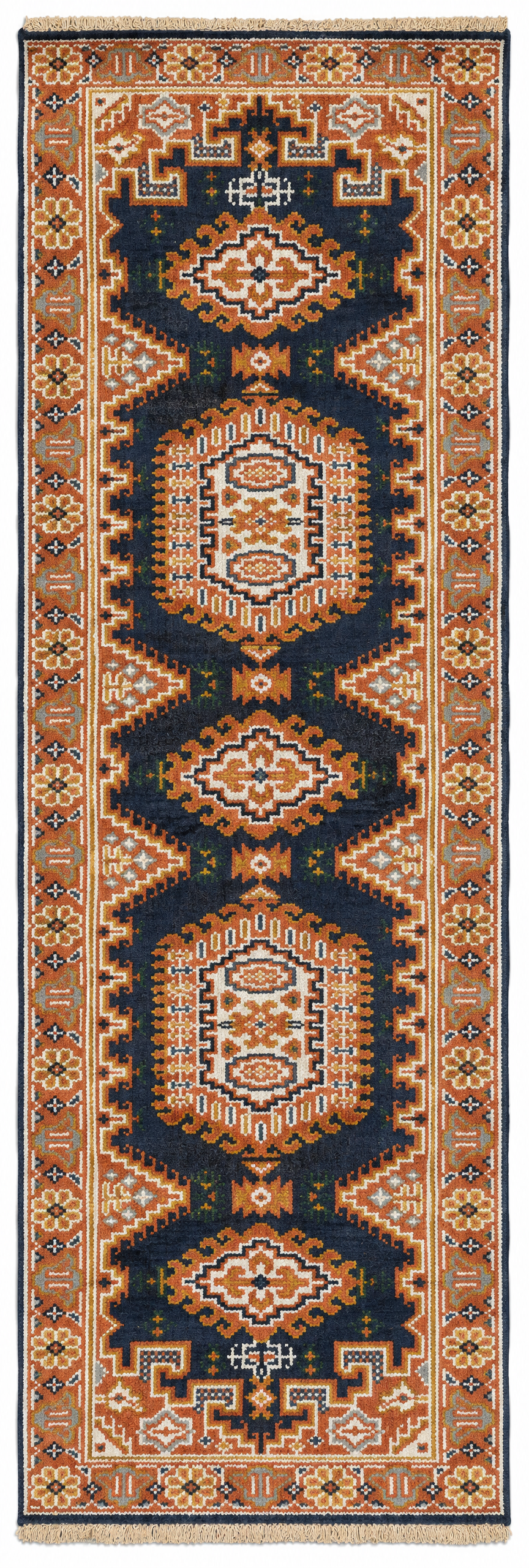 Mrs. Moskowitz 2.6x7.9 Rust Hand-Knotted Heriz Style Runner — created with Imersian