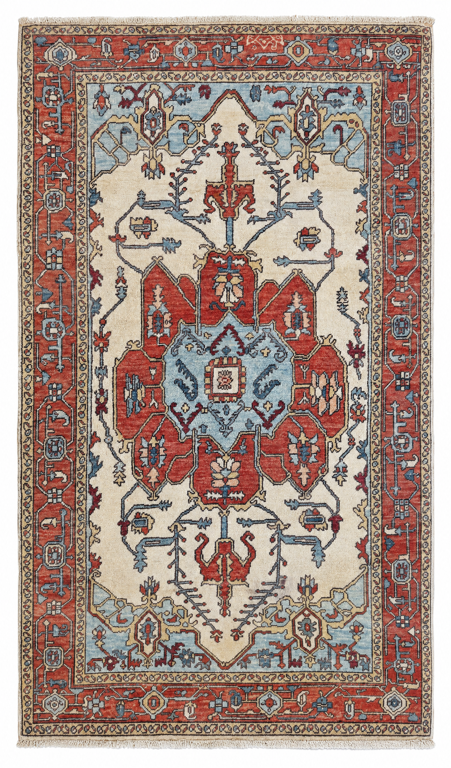 Karla Crome 4x6.10 Red Chobi Afghani Rug — created with Imersian