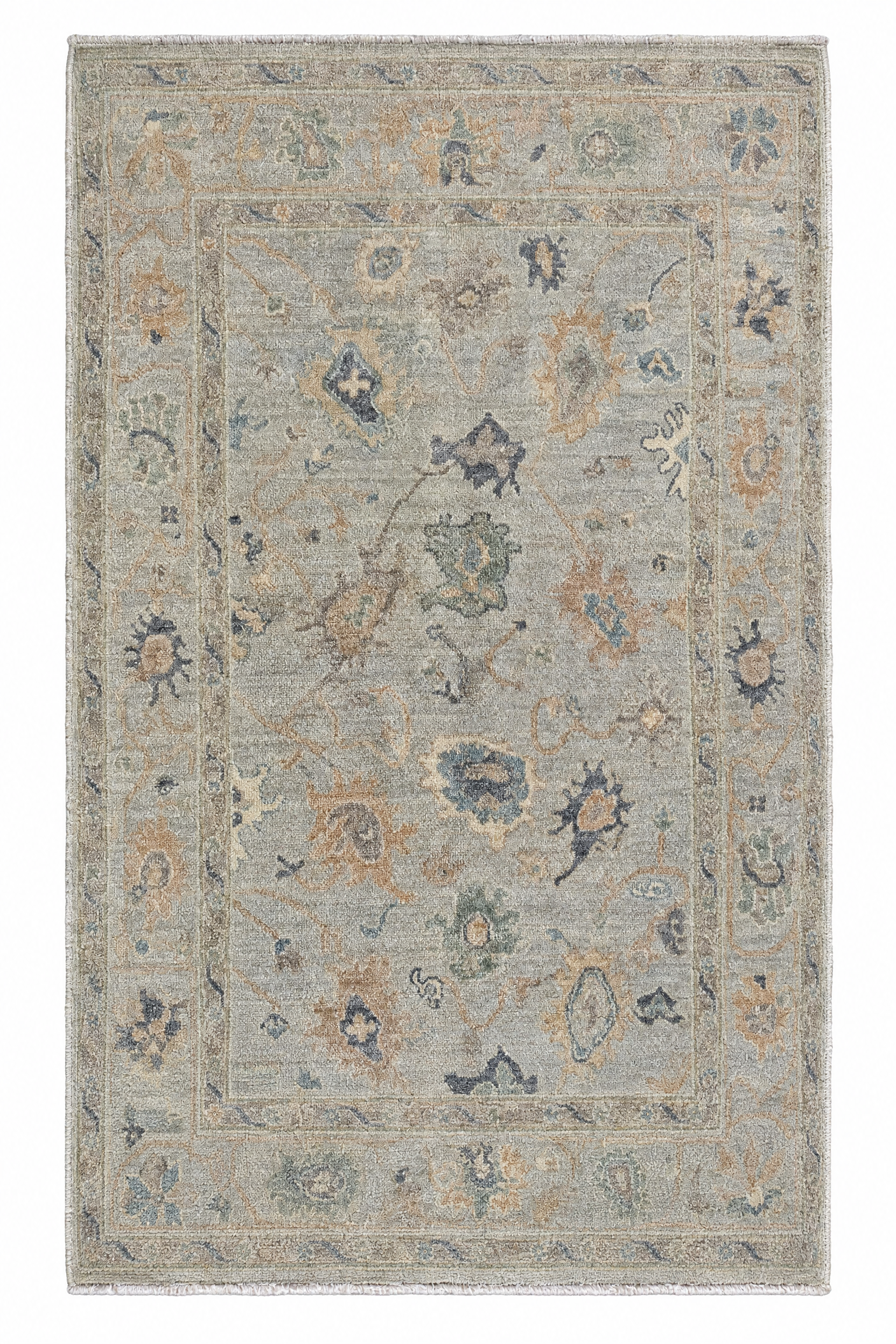 Mikaela Nina Secada 4x6 Colorful Afghani Whitewashed Oushak — created with Imersian
