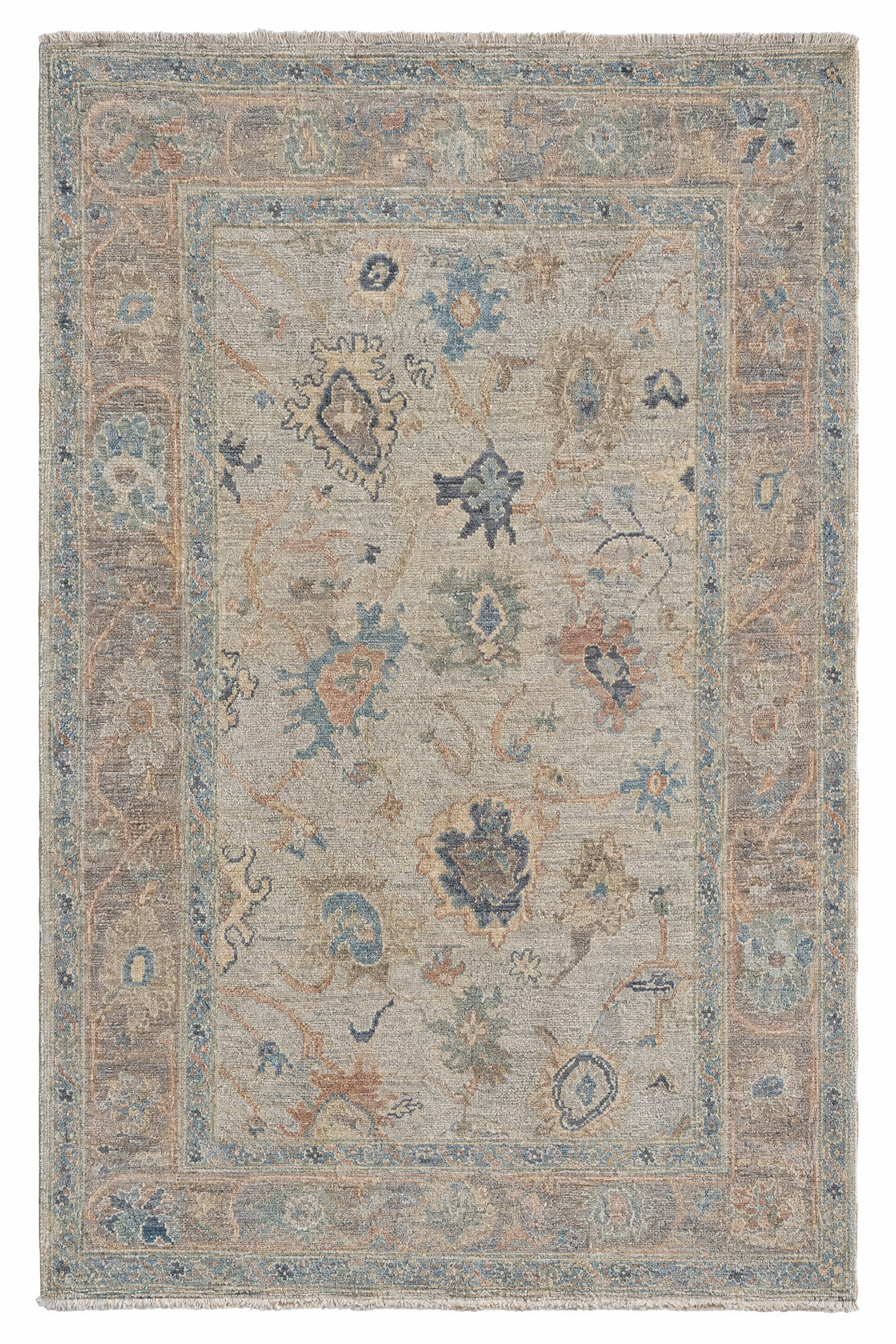 Susana Gibb 4x6 Blue Afghani Whitewashed Oushak — created with Imersian