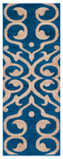 Andre Joel Hudson 4x10 Blue Hand-Knotted Modern Runner — created with Imersian