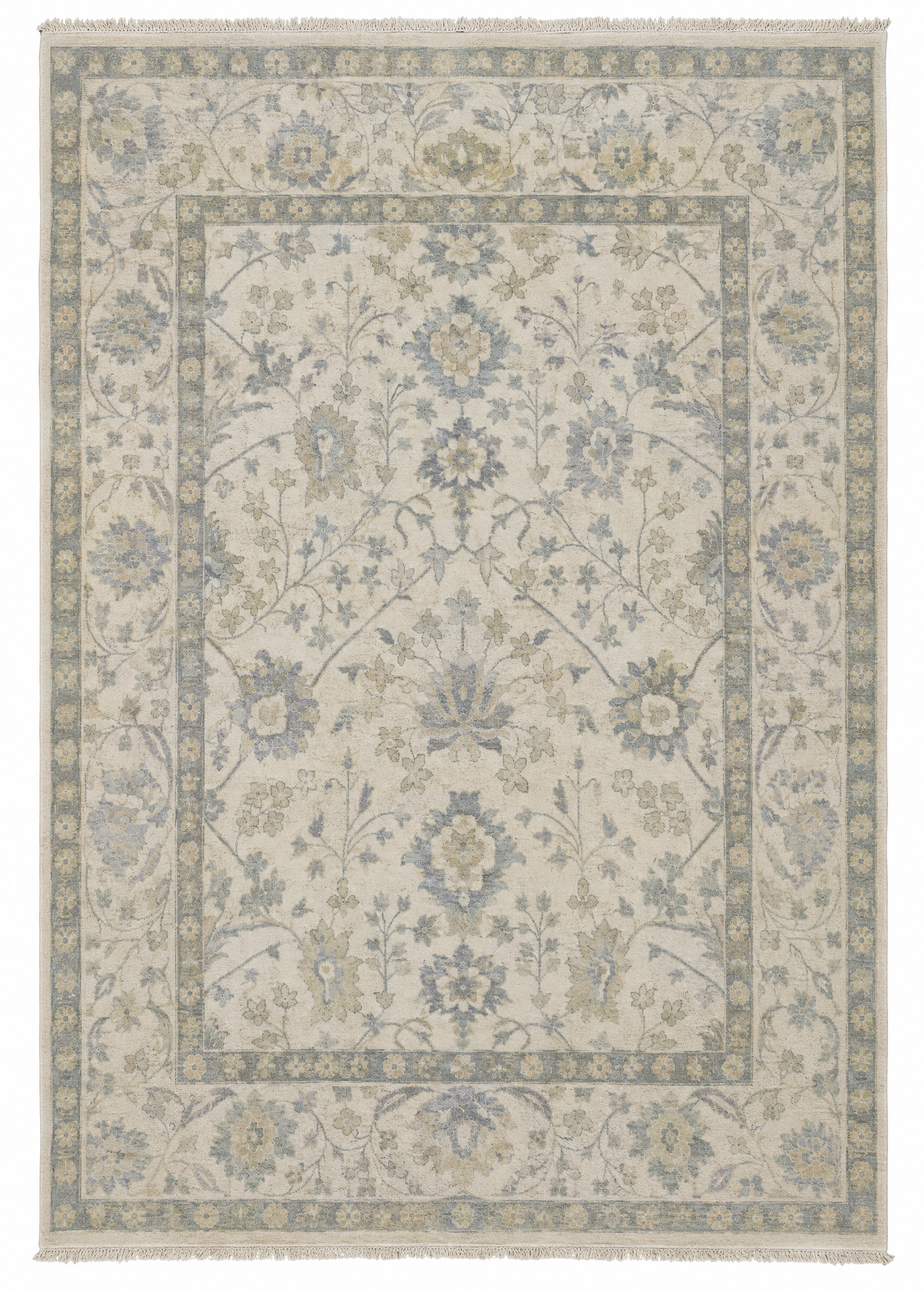 Viktoriya Agalakova 10x14 Hand-Knotted Oushak Rug Ivory — created with Imersian
