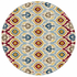 Berry Schneider 8x8 Hand-Tufted Wool Multi-Colored Round — created with Imersian
