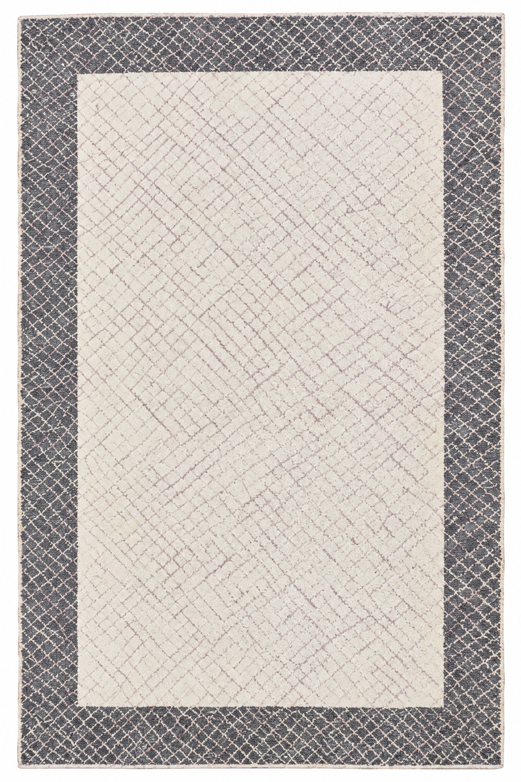 Tom Drummond 5x7.6 Hand-Tufted Ivory & Grey Modern — created with Imersian