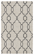 Biff Rose 5x8 Hand-Tufted Beige & Black Grill — created with Imersian