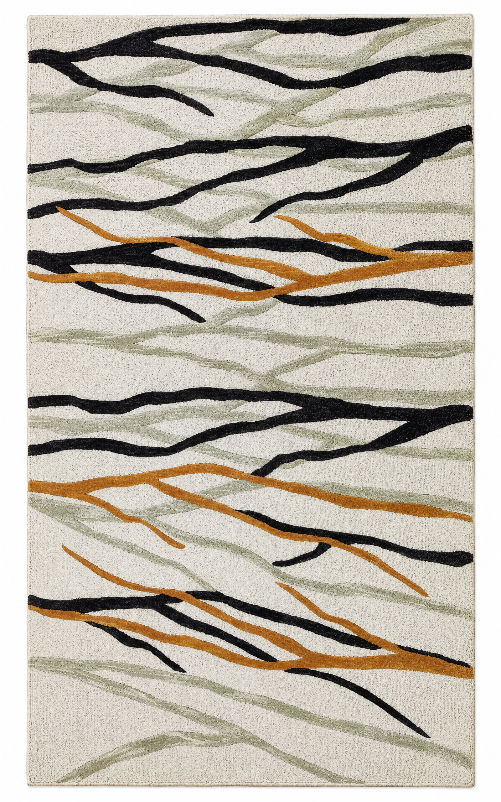 Mariana 5x8 Hand-Tufted Camel & Ivory High Low — created with Imersian