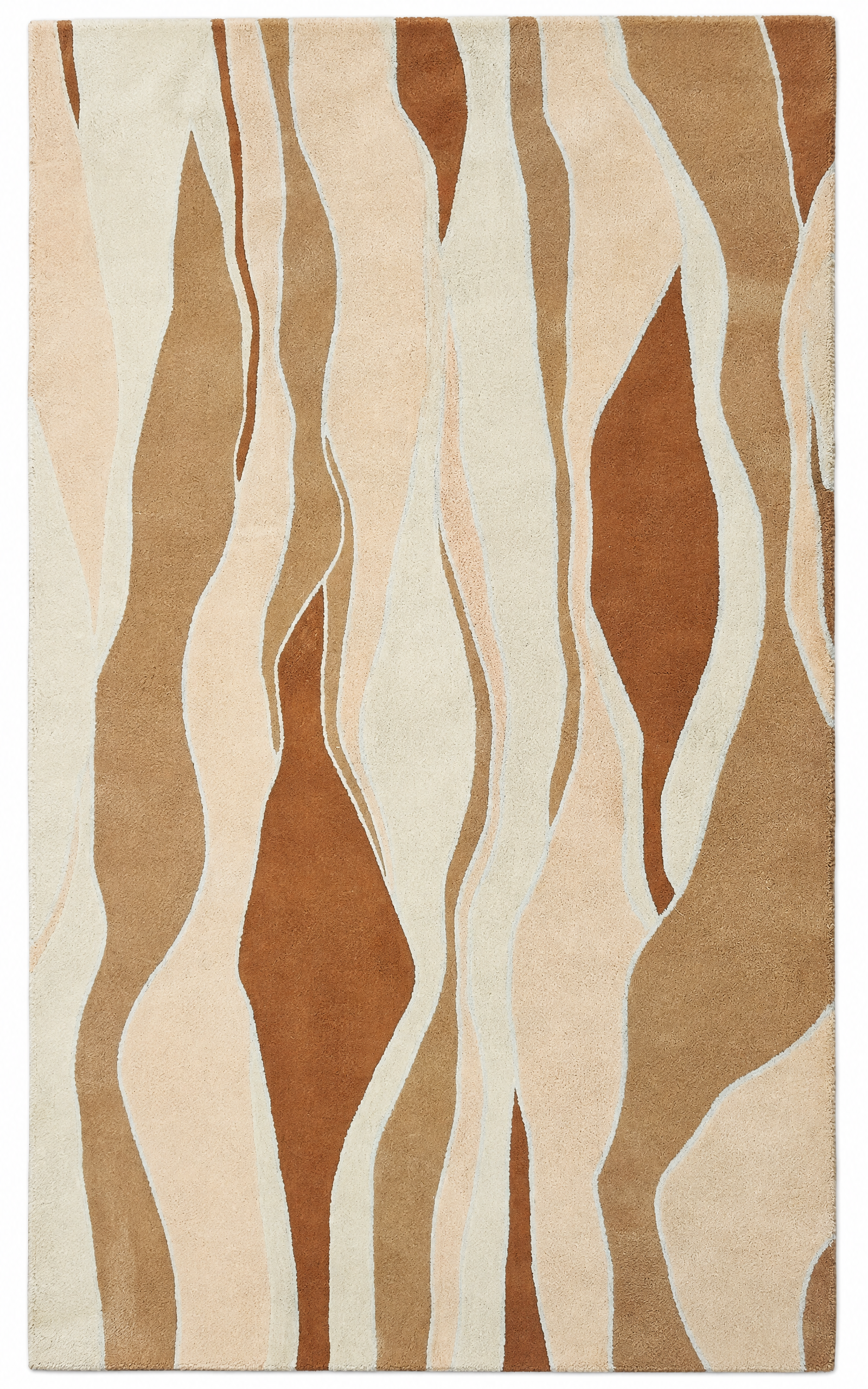 Mickey McGee 5x8 Hand-Tufted Brown Mix Modern — created with Imersian