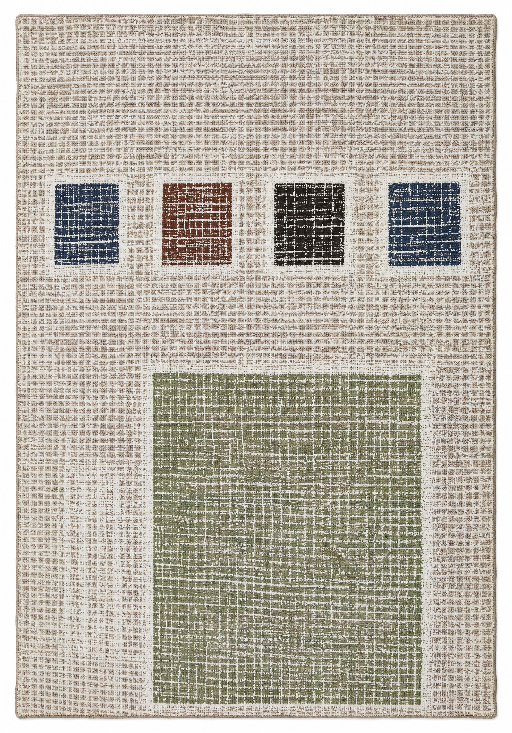 Matt Rinard 5.3x7.6 Hand-Tufted Beige Modern — created with Imersian