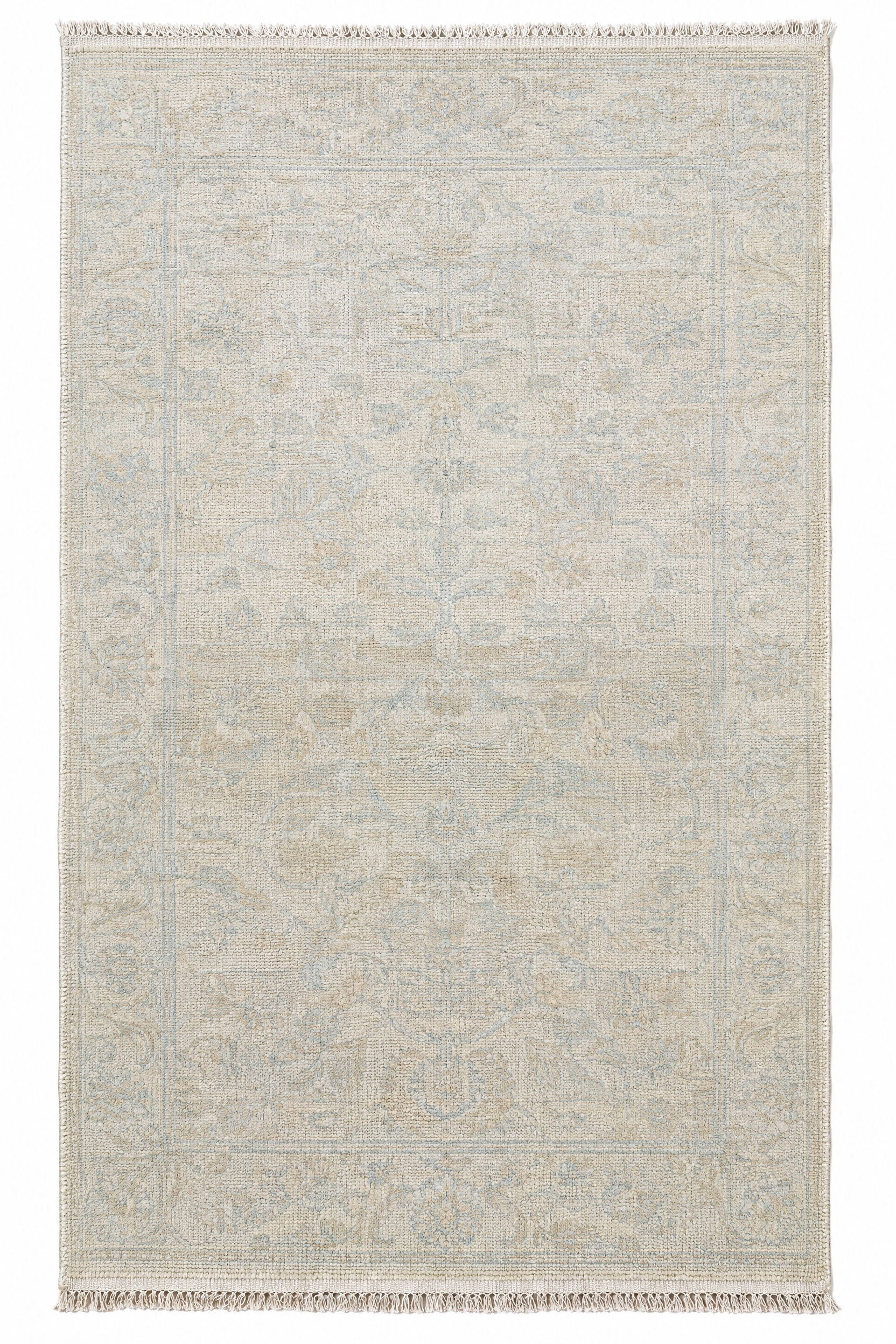Marianne Gravatte 4x6 Hand-Knotted Silver Oushak — created with Imersian