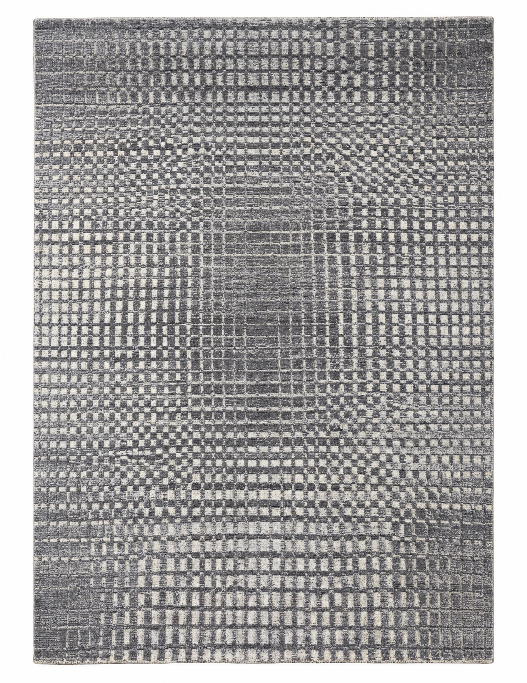 Frank 9.3x12 Hand-Knotted Grey & Silver Modern — created with Imersian
