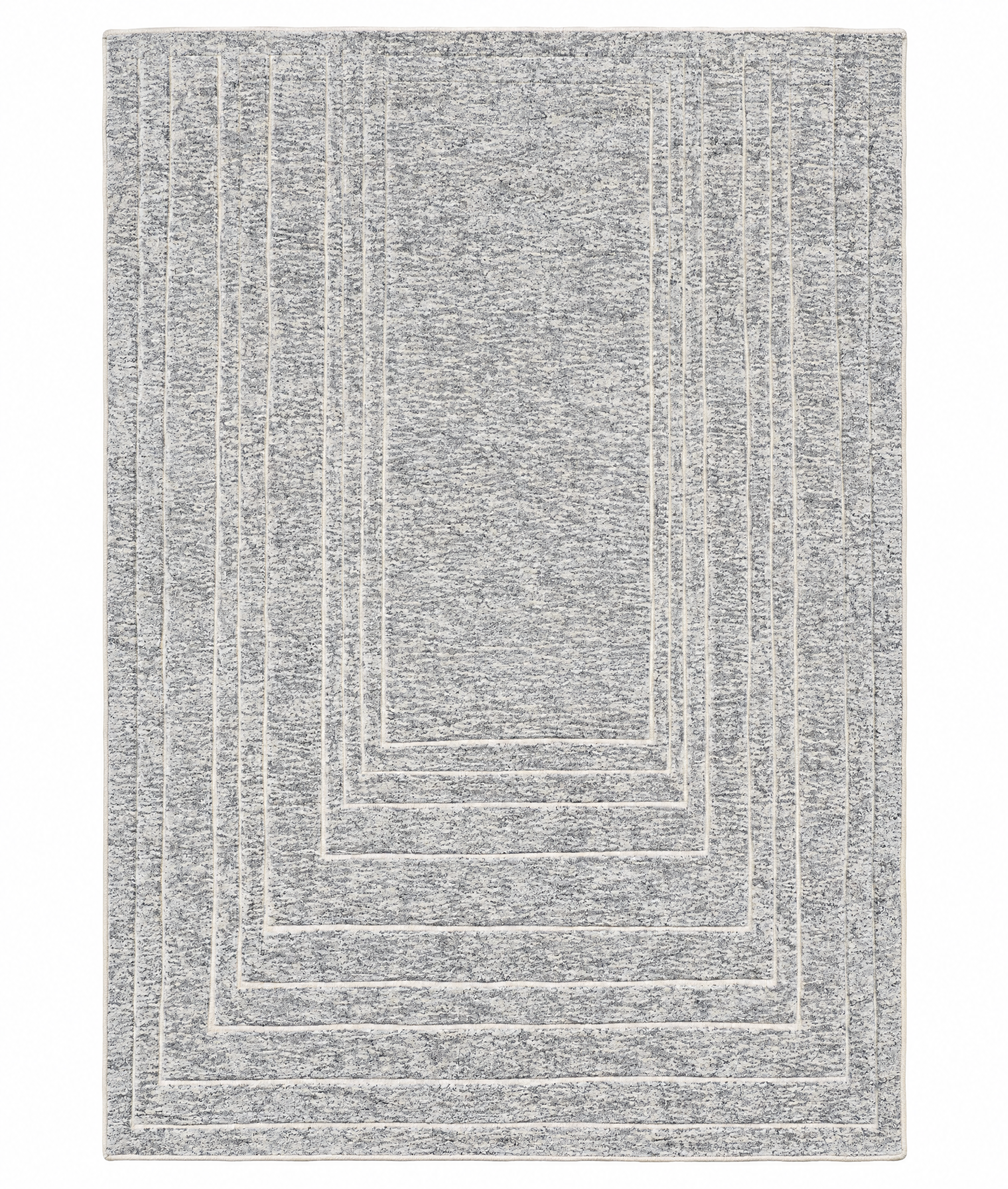Ron 8.3x9.9 Hand-Knotted Natural & Grey High Low — created with Imersian