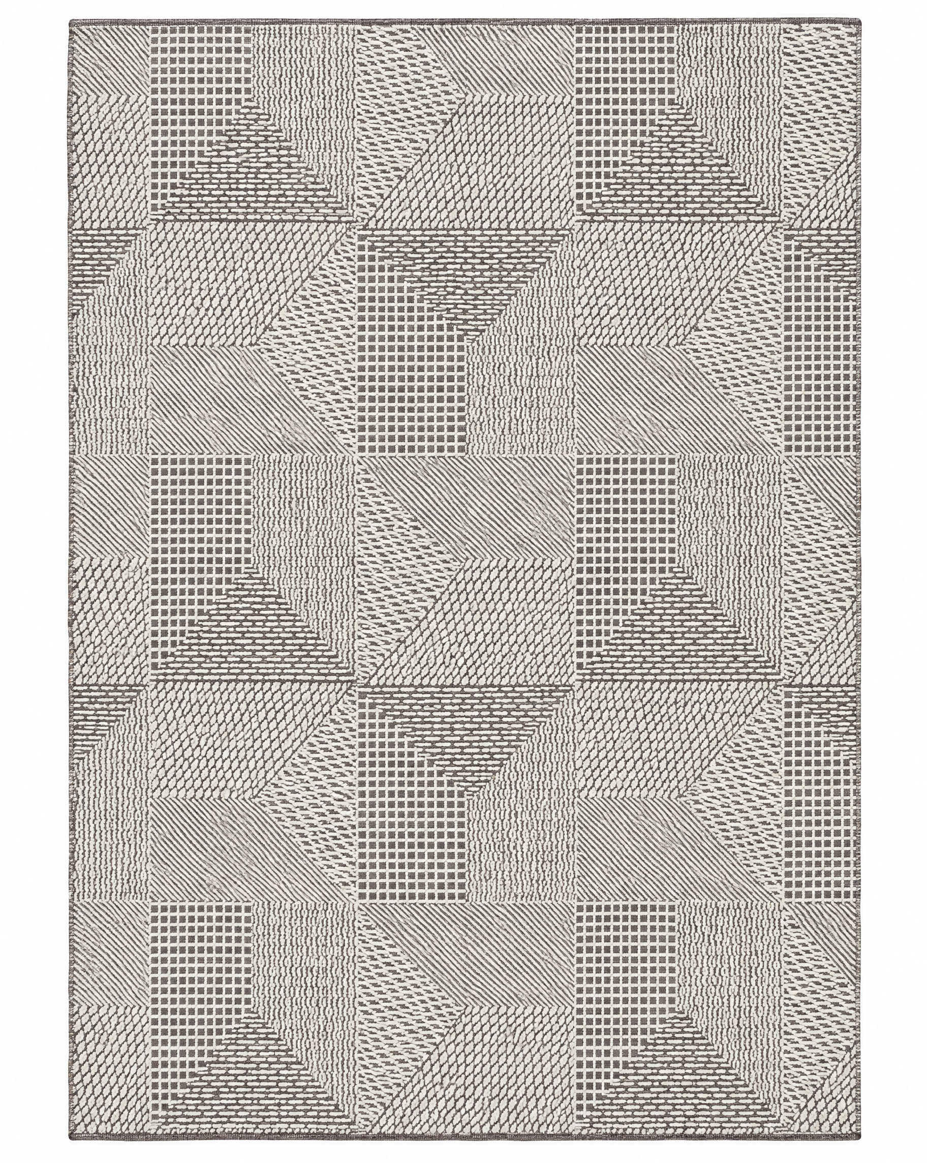 Bobby 8x10 Hand-Knotted Ivory & Grey High Low — created with Imersian