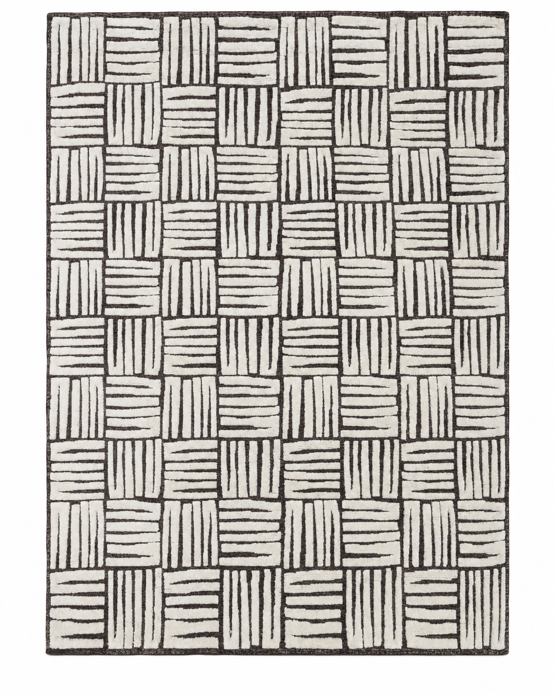 Logan 8x10 Hand-Knotted Ivory & Brown — created with Imersian